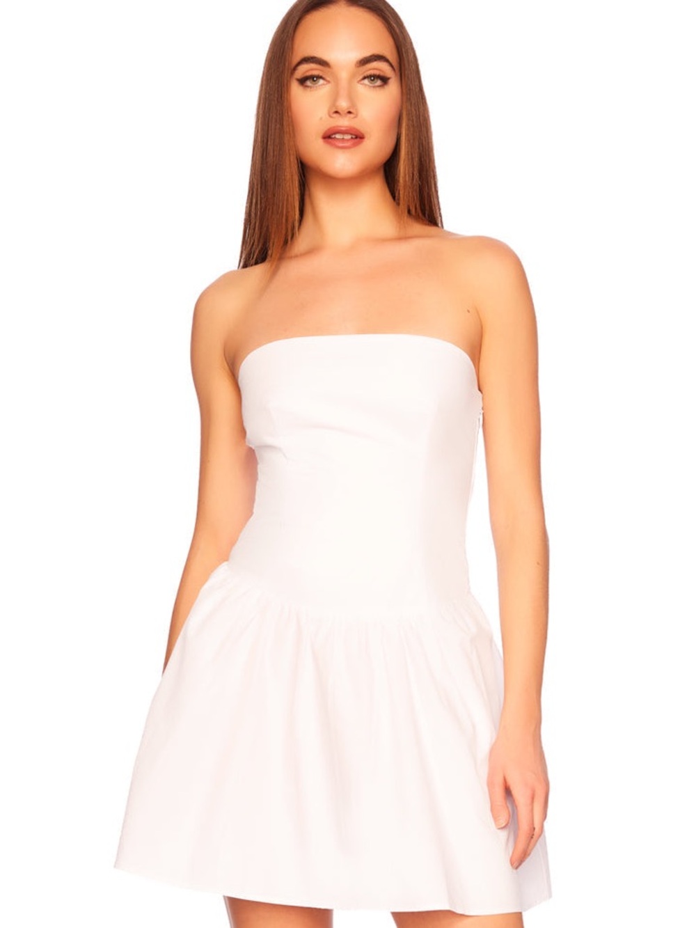 Susana Monaco Poplin Tube Flare Dress